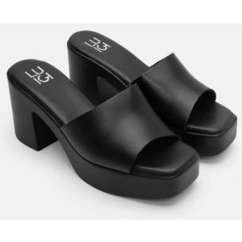 mules flatform με φαρδιά φάσα - μαύρο σε προσφορά
