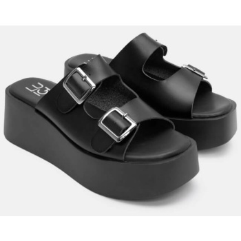 πλατφόρμες με διπλές τόκες - μαύρο σε προσφορά