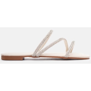 flat σανδάλια με λουράκια απο strass  σε προσφορά