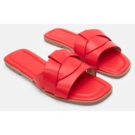  flat σανδάλια με φάσα - κόκκινο