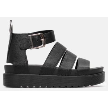 σανδάλια με λουράκια & μπαρέτα - μαύρο σε προσφορά