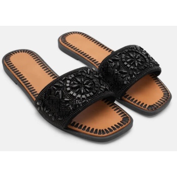 flat σανδάλια με χάντρες - μαύρο σε προσφορά