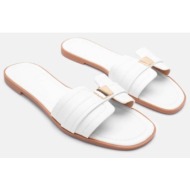  flat σανδάλια με διακοσμητικό - λευκό
