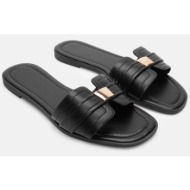  flat σανδάλια με διακοσμητικό - μαύρο