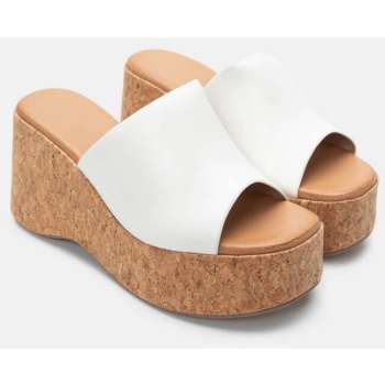 πλατφόρμες με φαρδιά φάσα - λευκό σε προσφορά