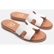  luigi design - flat σανδάλια με ανοίγματα στο πλάι - λευκό