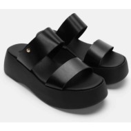  luigi design - πλατφόρμες με διπλή φάσα - μαύρο