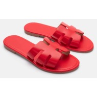  σανδάλια flat με ανοίγματα στο πλάι - κόκκινο