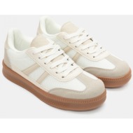  sneakers σε συνδυασμό χρωμάτων με δίχτυ - μπεζ