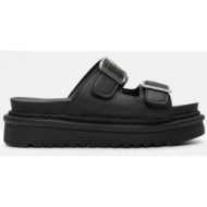  σανδάλια flatform με διπλές τόκες - μαύρο