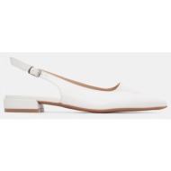  γοβάκια open heel μονόχρωμα - λευκό