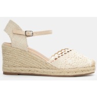  πλατφόρμες εσπαντρίγιες με πλεκτό σχέδιο - μπεζ