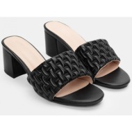  mules με φαρδιά φάσα - μαύρο