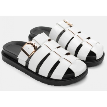 σανδάλια flatform με πολλαπλά λουράκια σε προσφορά