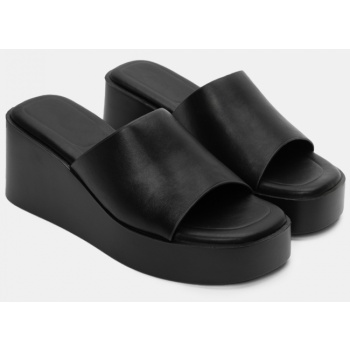 πλατφόρμες με φαρδιά φάσα - μαύρο