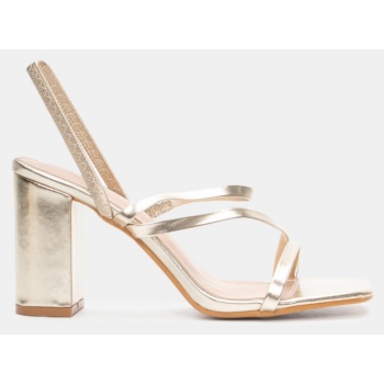 mules με πολλαπλά λουράκια - χρυσό σε προσφορά