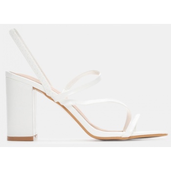 mules με πολλαπλά λουράκια - λευκό σε προσφορά