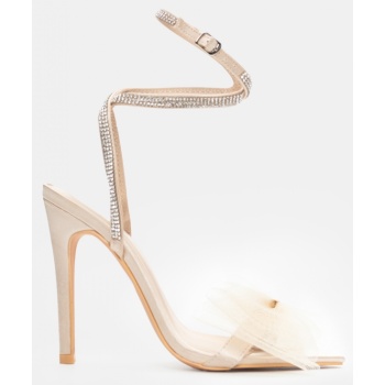 πέδιλα με διακοσμητικό φιόγκο & strass σε προσφορά