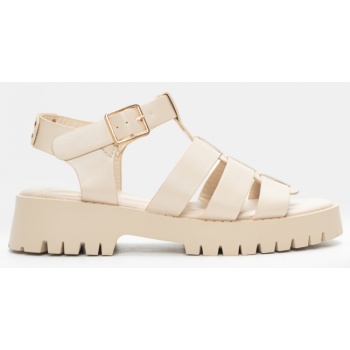 σανδάλια flatform με πολλαπλά λουράκια σε προσφορά