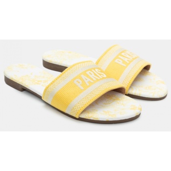 flat σανδάλια με φαρδιά φάσα - κίτρινο σε προσφορά