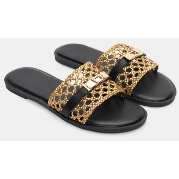 flat σανδάλια με πλεκτή φάσα  σε προσφορά