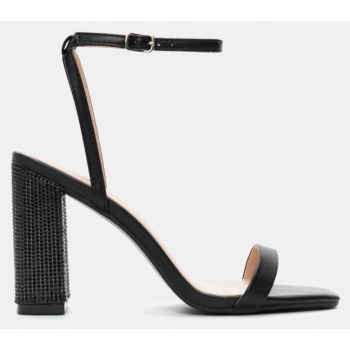 πέδιλα με τακούνι απο strass - μαύρο σε προσφορά