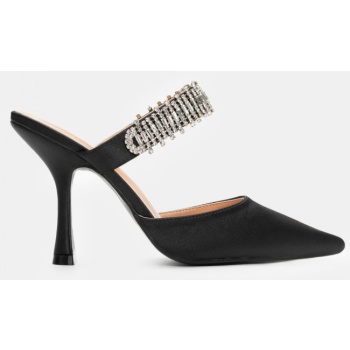 mules μυτερά με strass - μαύρο σε προσφορά