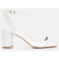  πέδιλα με διακοσμητικό - λευκό