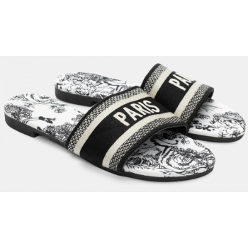 flat σανδάλια με φαρδιά φάσα - μαύρο σε προσφορά