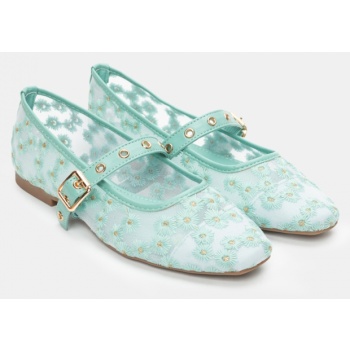 μπαλαρίνες με διακοσμητικά λουλούδια 