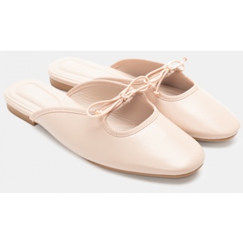 mules με διακοσμητικό φιόγκο - nude σε προσφορά