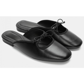 mules με διακοσμητικό φιόγκο - μαύρο σε προσφορά