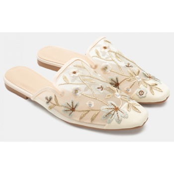mules loafers με διακοσμητικά λουλούδια σε προσφορά