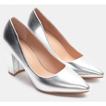 γόβες μυτερές - ασημί σε προσφορά