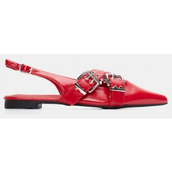 γοβάκια μυτερά με διπλά χιαστί λουράκια σε προσφορά