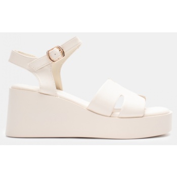 πλατφόρμες με μπαρέτα - εκρού