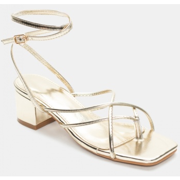 πέδιλα με πολλαπλά λουράκια - χρυσό σε προσφορά