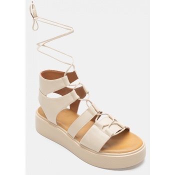 σανδάλια flatform gladiator - μπεζ σε προσφορά