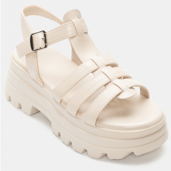 σανδάλια flatform με πολλαπλά λουράκια σε προσφορά