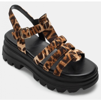 σανδάλια flatform με πολλαπλά λουράκια σε προσφορά