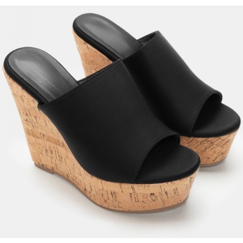 πλατφόρμες με σόλα φελλό - μαύρο σε προσφορά