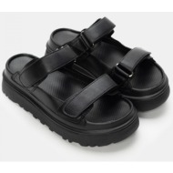  σανδάλια flatform με λουράκια scratch - μαύρο