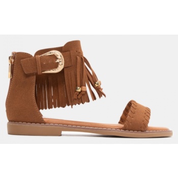 flat σανδάλια με κρόσσια & φερμουάρ  σε προσφορά