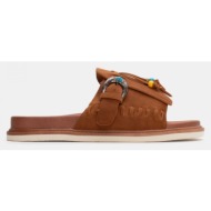  σανδάλια flatform με κρόσσια & λουράκι - κάμελ