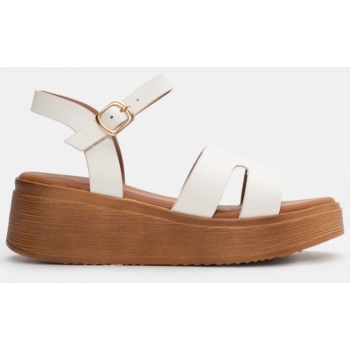 πλατφόρμες με ανοίγματα στο πλάι - λευκό σε προσφορά