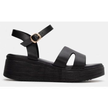 πλατφόρμες με ανοίγματα στο πλάι - μαύρο σε προσφορά