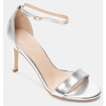 πέδιλα στιλέτο με μπαρέτα - ασημί σε προσφορά