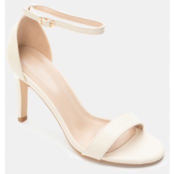 πέδιλα στιλέτο με μπαρέτα - μπεζ σε προσφορά