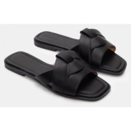  flat σανδάλια με φάσα - μαύρο