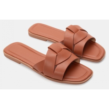 flat σανδάλια με φάσα - καφέ σε προσφορά